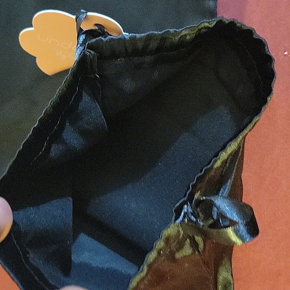 Black Satin Undercover Style Helpers Tie Bag - Picture 4 of 4